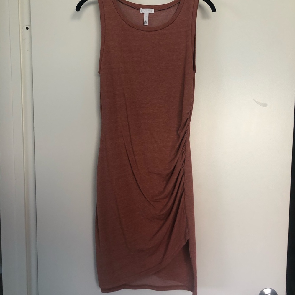Leith ruched bodycon dress. Size small